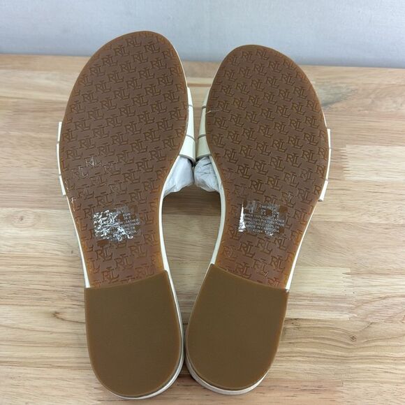Lauren Ralph Lauren Emerey Leather Sandal- Cream- Size 7.5 B- N IB - Picture 6 of 8